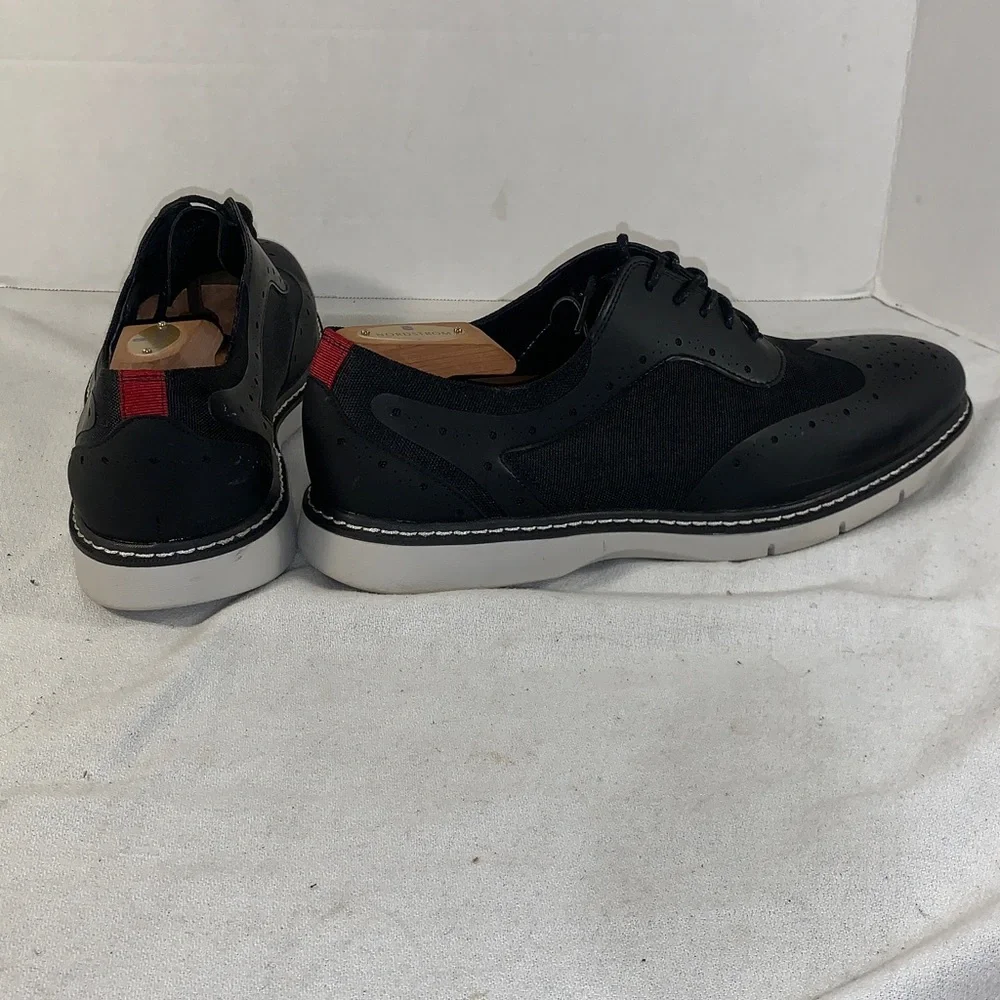 Stacy Adams Men's Summit  Black Wingtip Dress Shoes - Classic Lace-Up Oxford